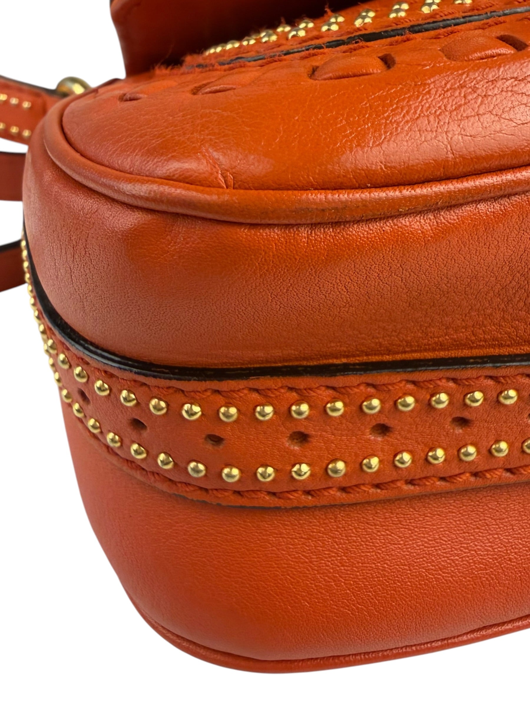 Gucci Orange Leather Snaffle Shoulder Bag