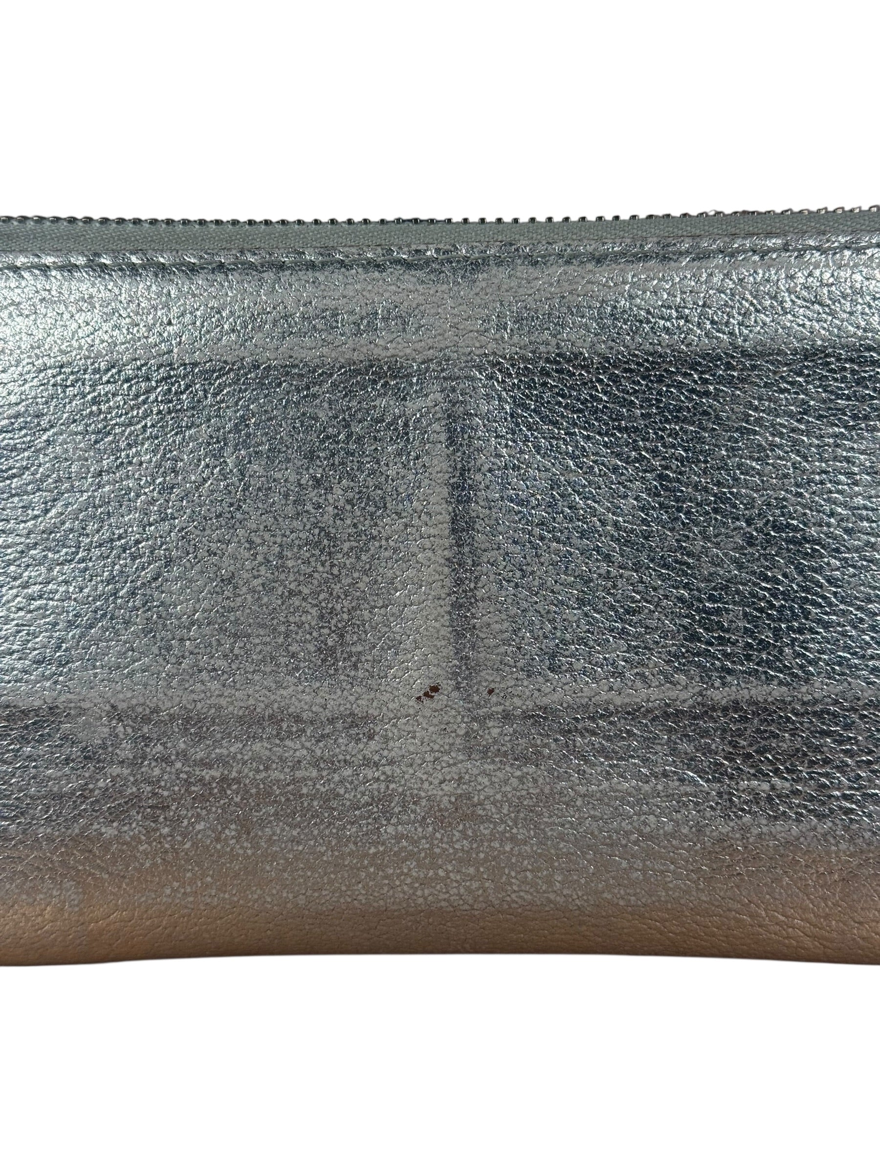 Louis Vuitton Vintage Suhali Silver Leather Zippy Wallet