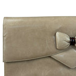 Bally Leather Bow Clutch