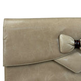 Bally Leather Bow Clutch