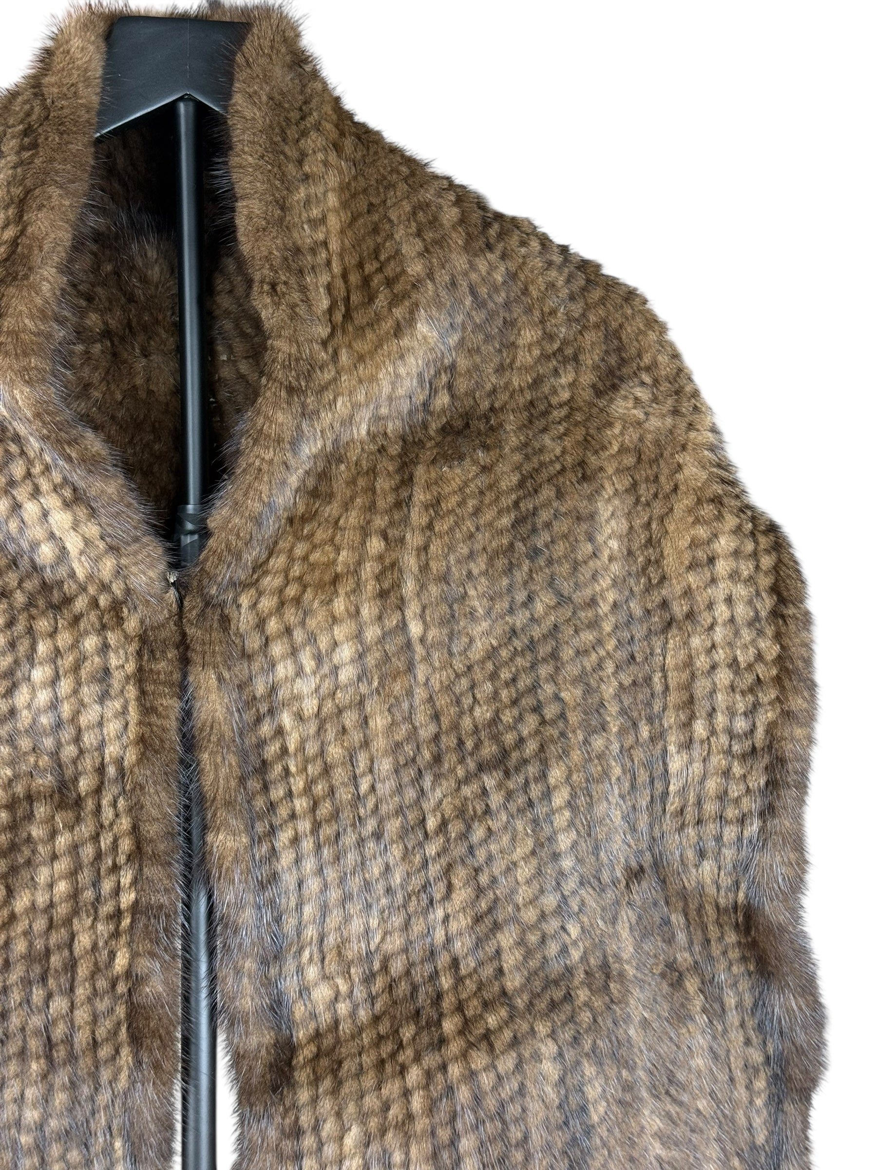 Invernale Vintage Brown Fur Shawl