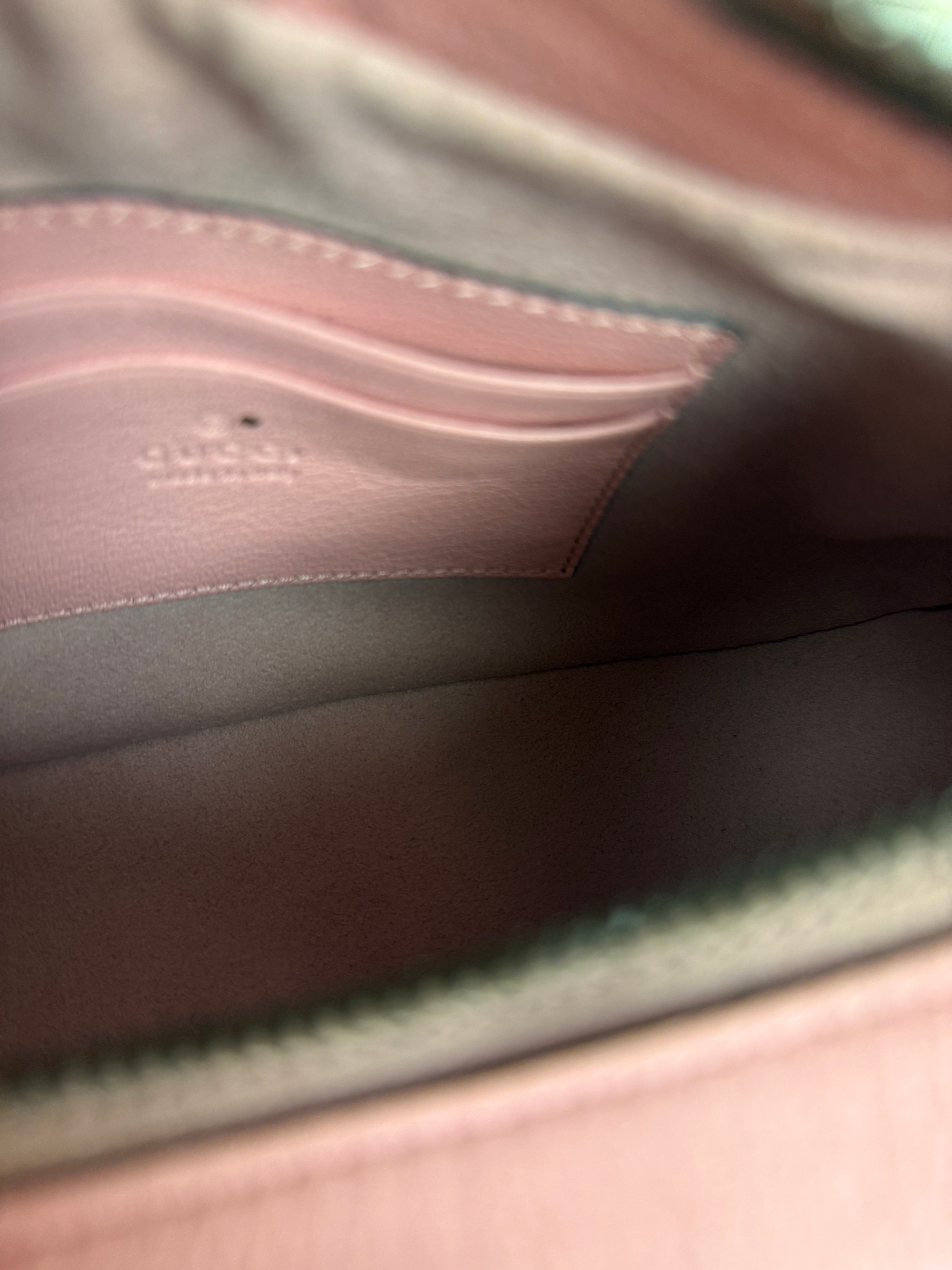 Gucci Pink Leather Aphrodite Shoulder Bag
