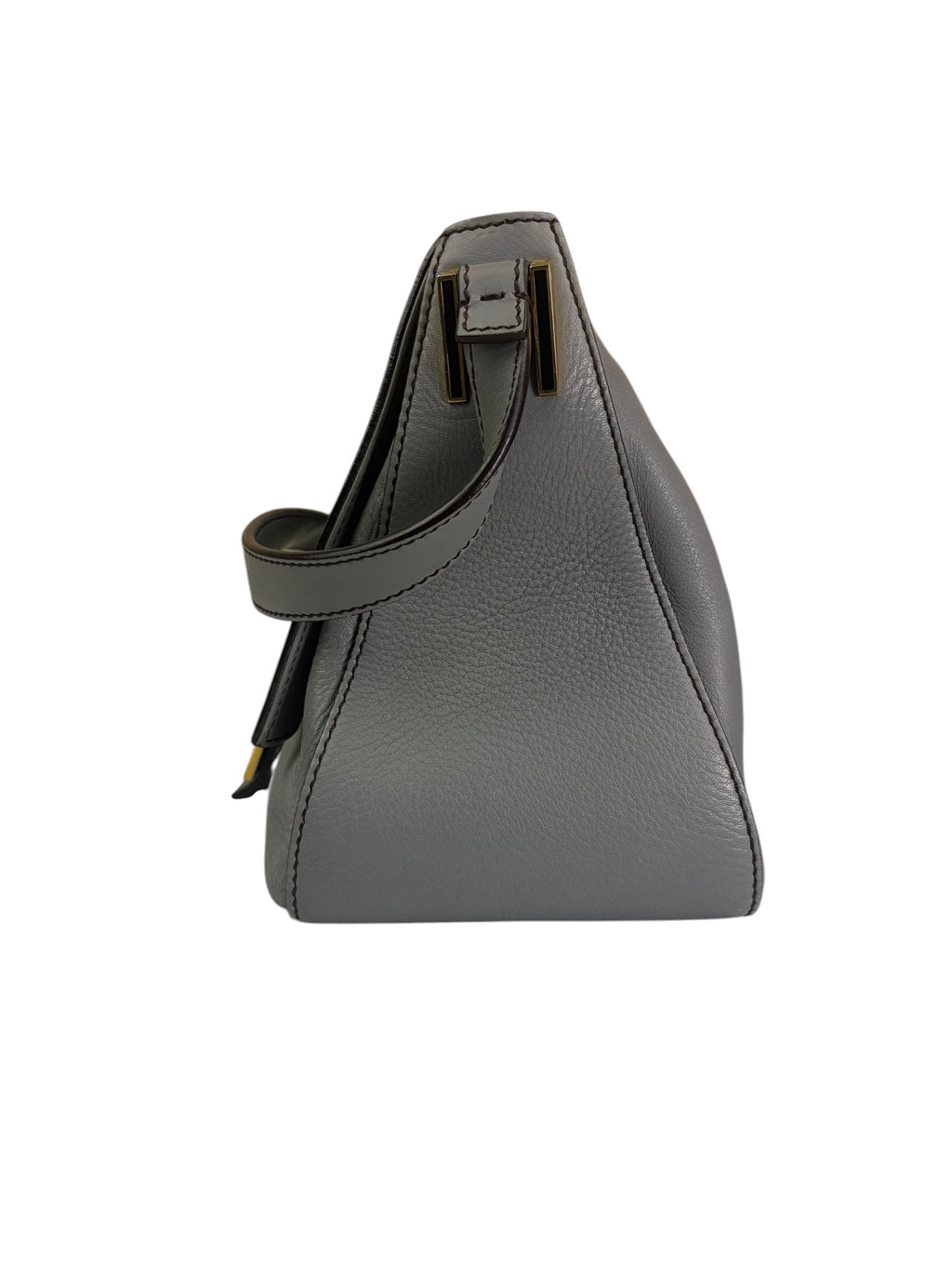 Fendi Grey Leather Shoulder Bag