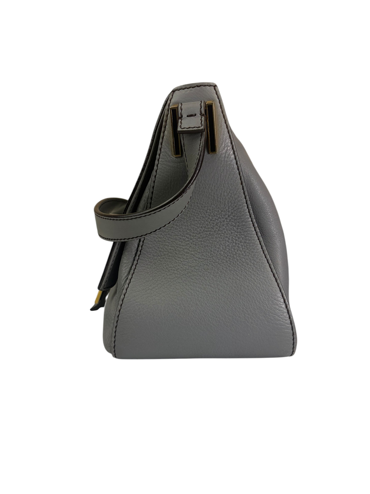 Fendi Grey Leather Shoulder Bag