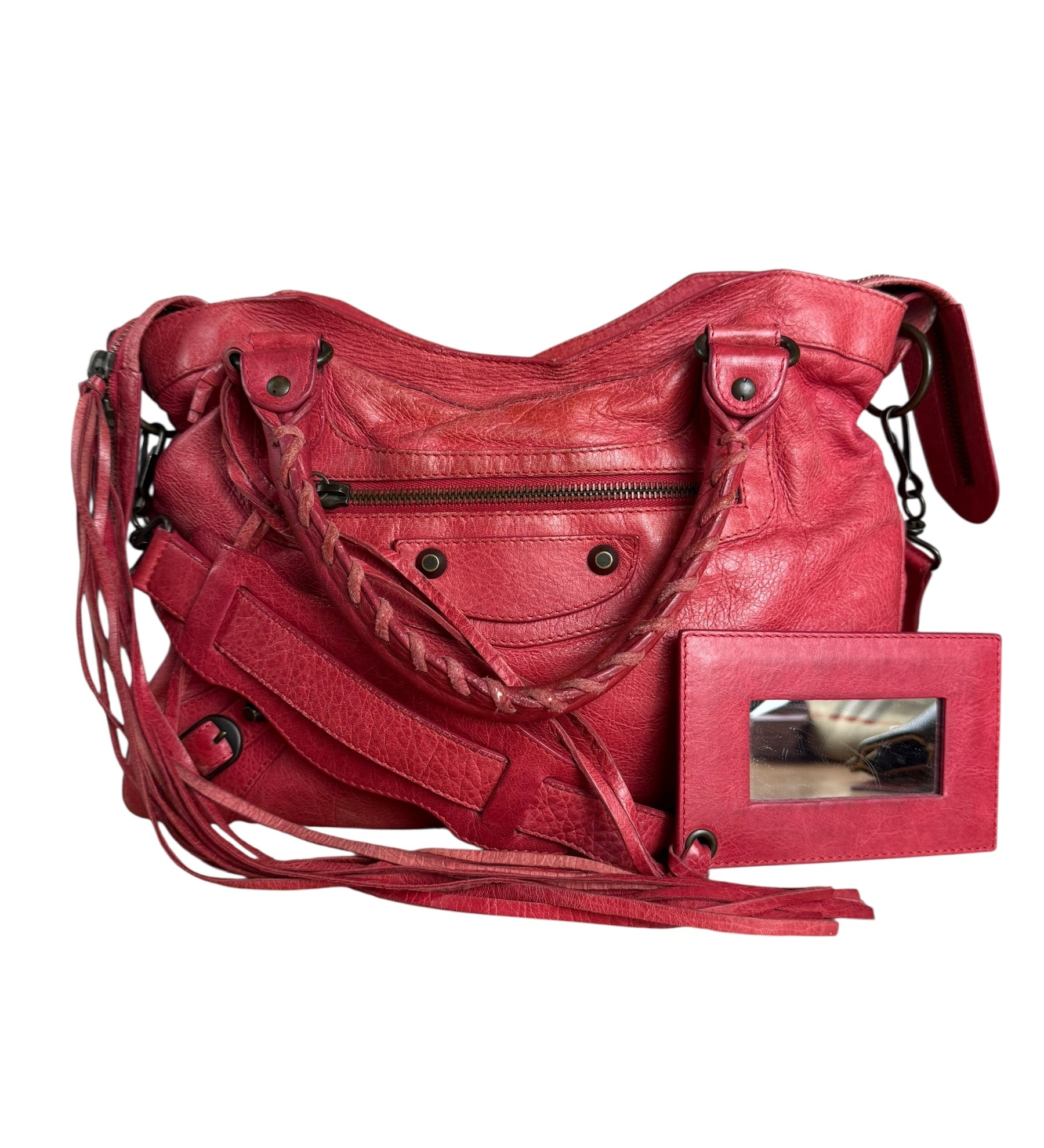 Balenciaga Red Le City Bag S
