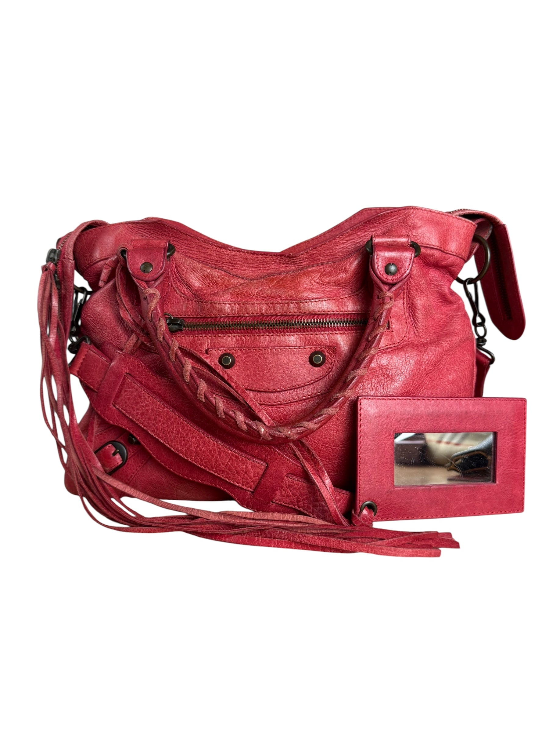 Balenciaga Red Le City Bag S