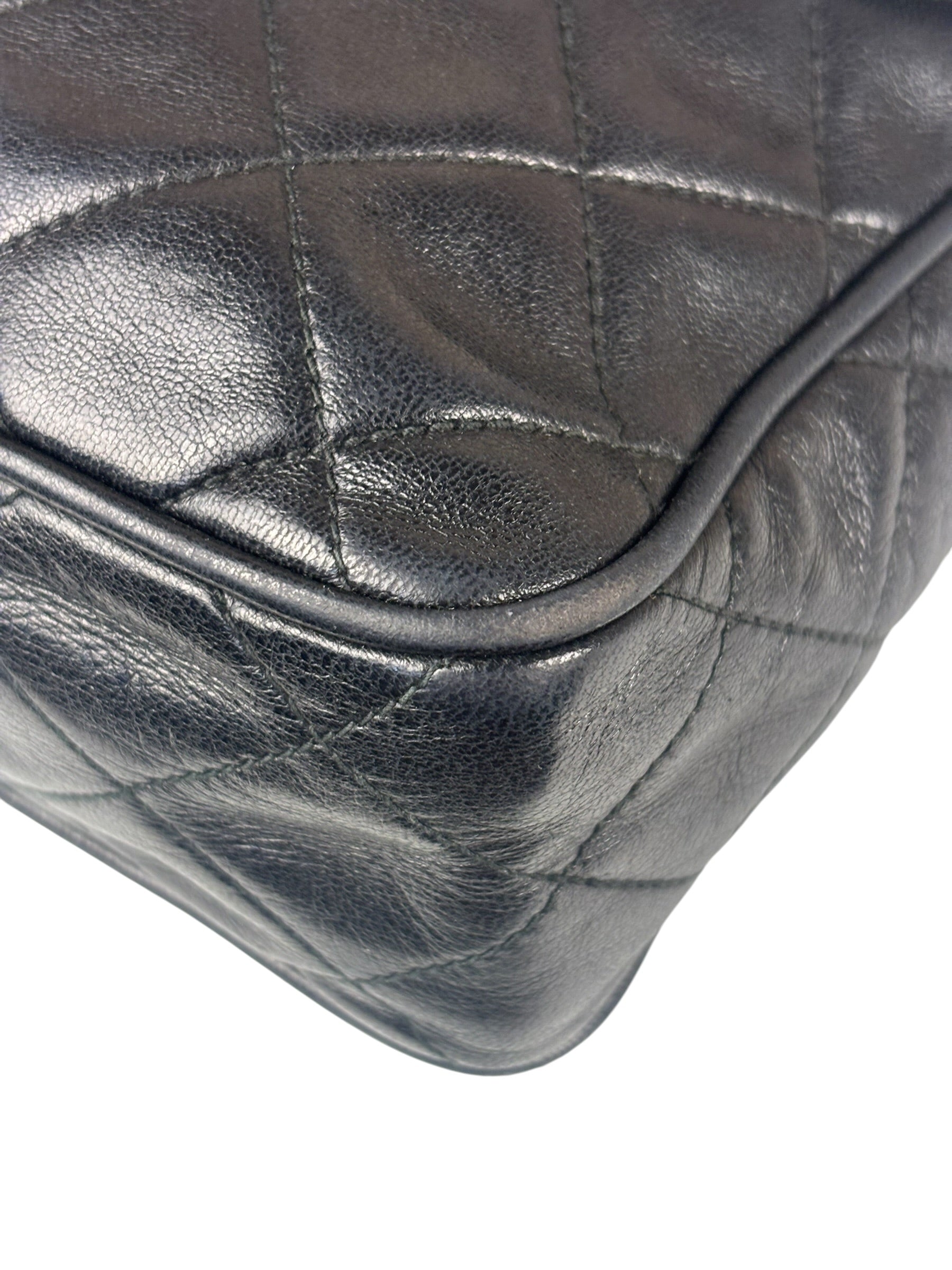 Chanel Black Diamond Stitch Camera Crossbody