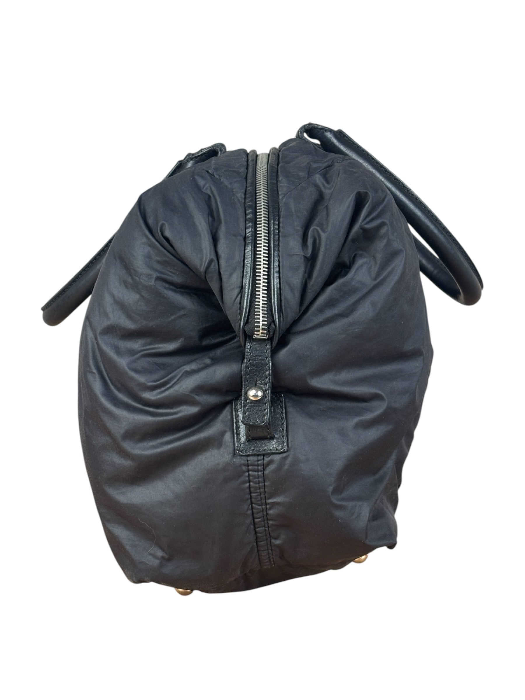 YSL Vintage Black Nylon Top Handle Bag
