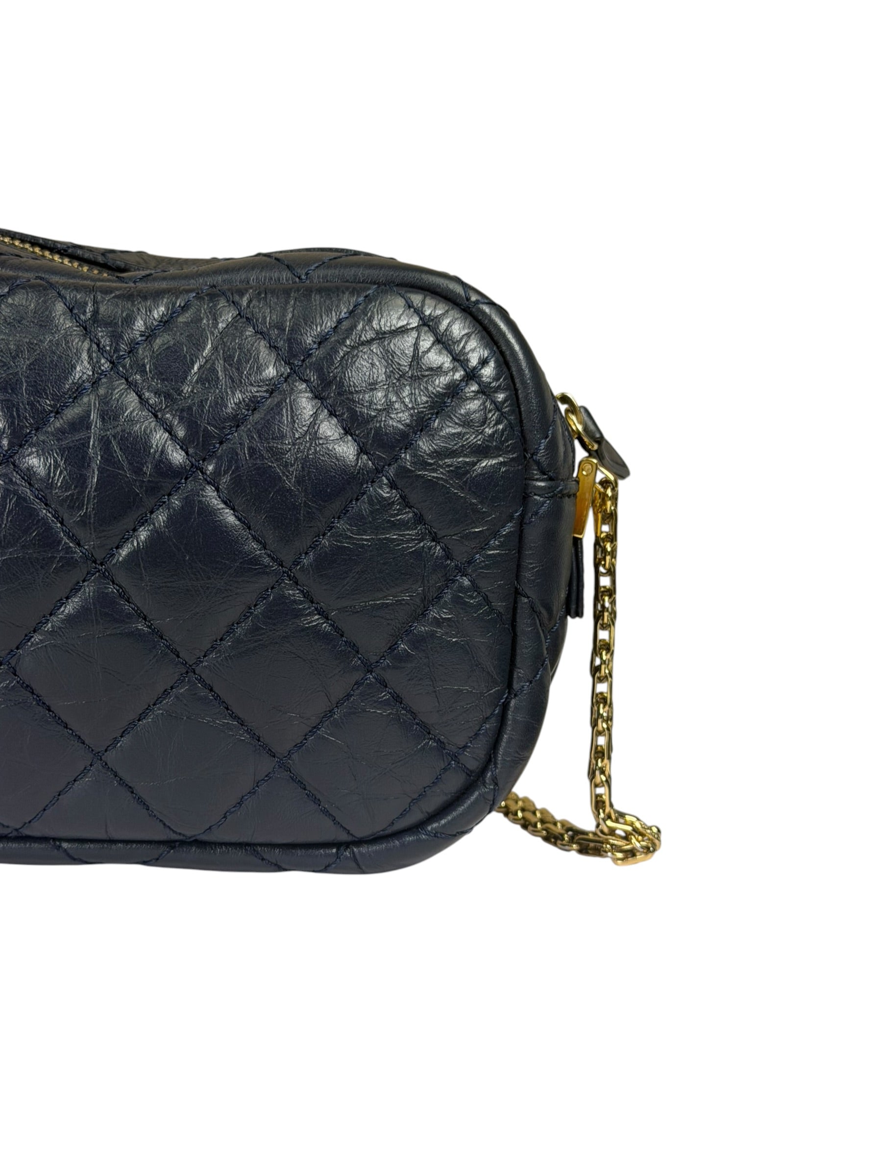 Chanel Navy Quilted Lambskin Small Camera Bag 2019