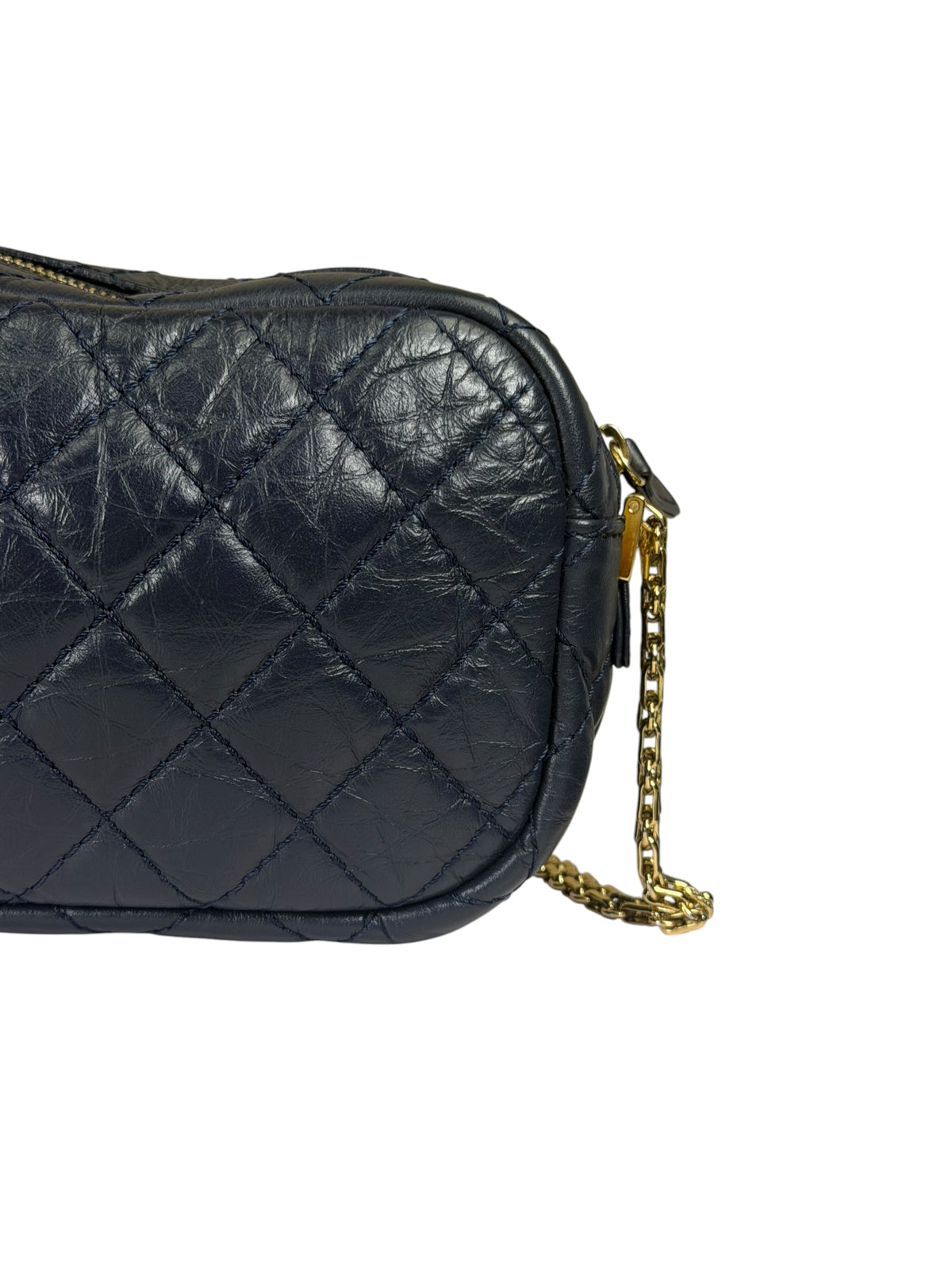 Chanel Navy Quilted Lambskin Small Camera Bag 2019