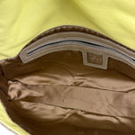 Fendi Yellow Wave Buckle Leather Baguette