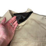 Prada Khaki Button Down Jacket Leather Lining