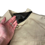 Prada Khaki Button Down Jacket Leather Lining