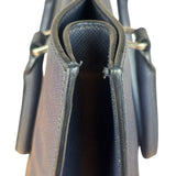 Prada Navy Blue Saffiano Leather Vertical Tote Bag