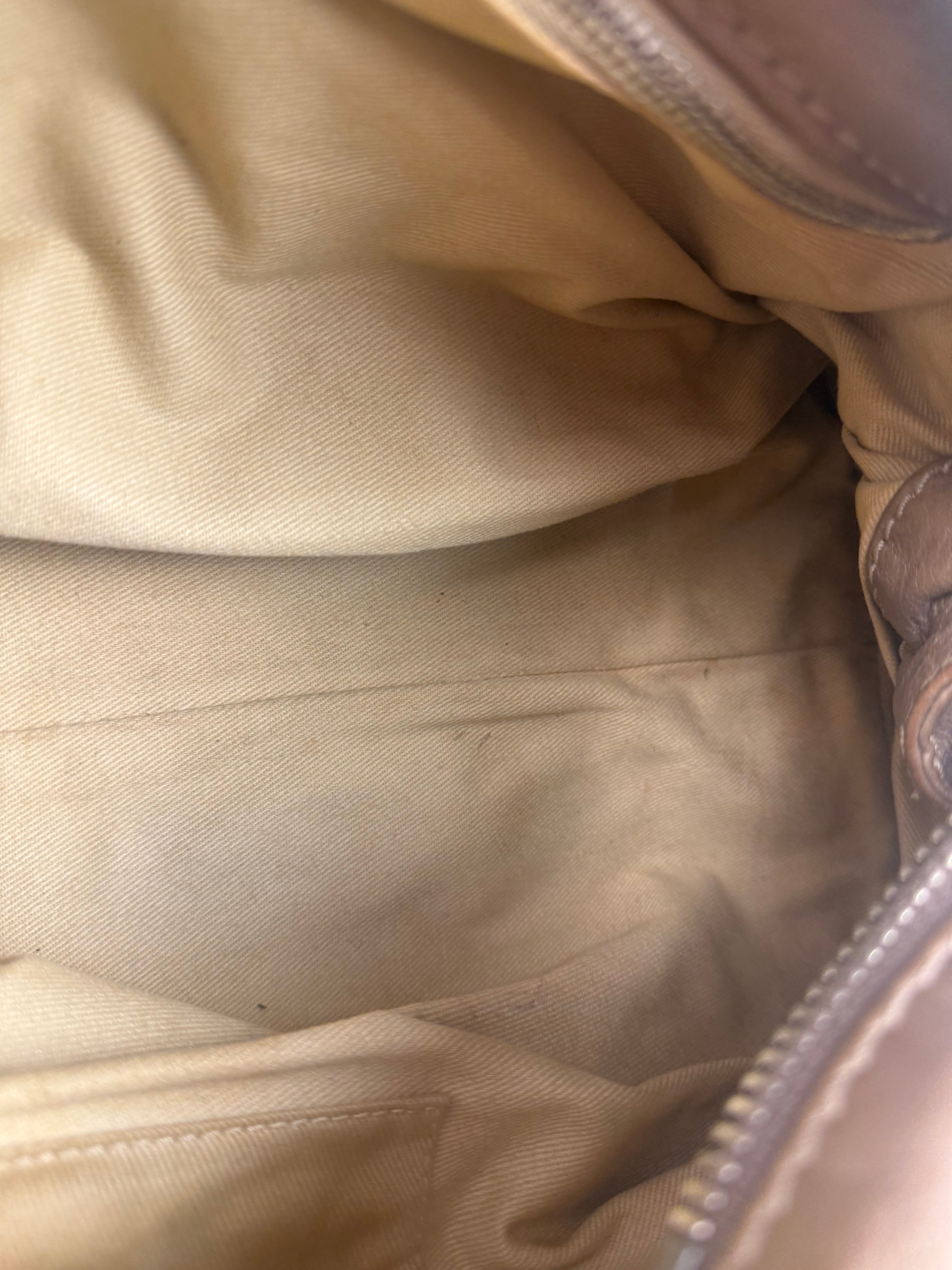 Chloe Bronze Leather Paddington Shoulder Bag