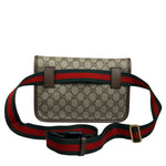 Gucci Vintage Brown Leather Trim Neo Supreme Belt Bag