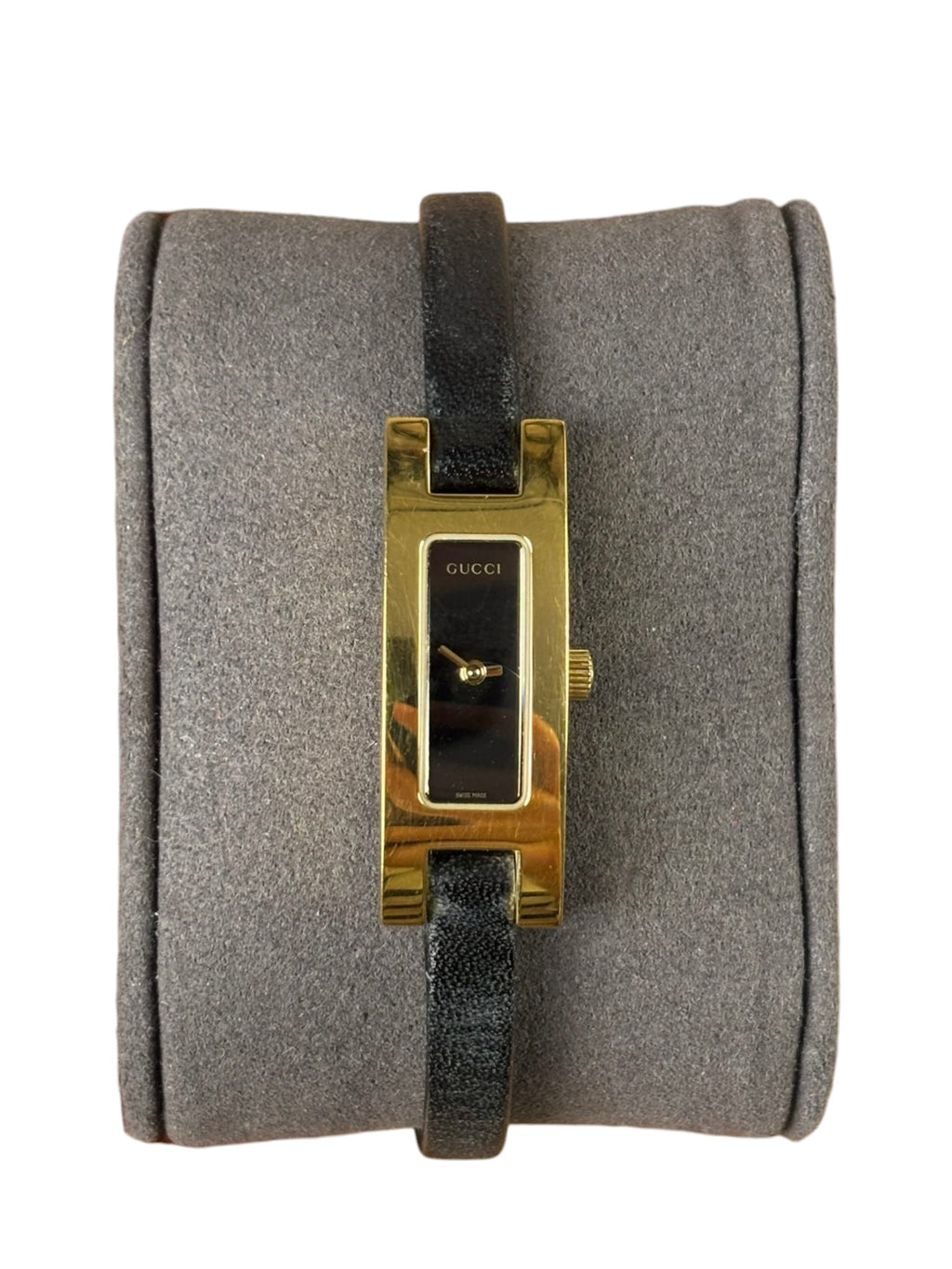 Gucci 3900L Black Dial Black Strap