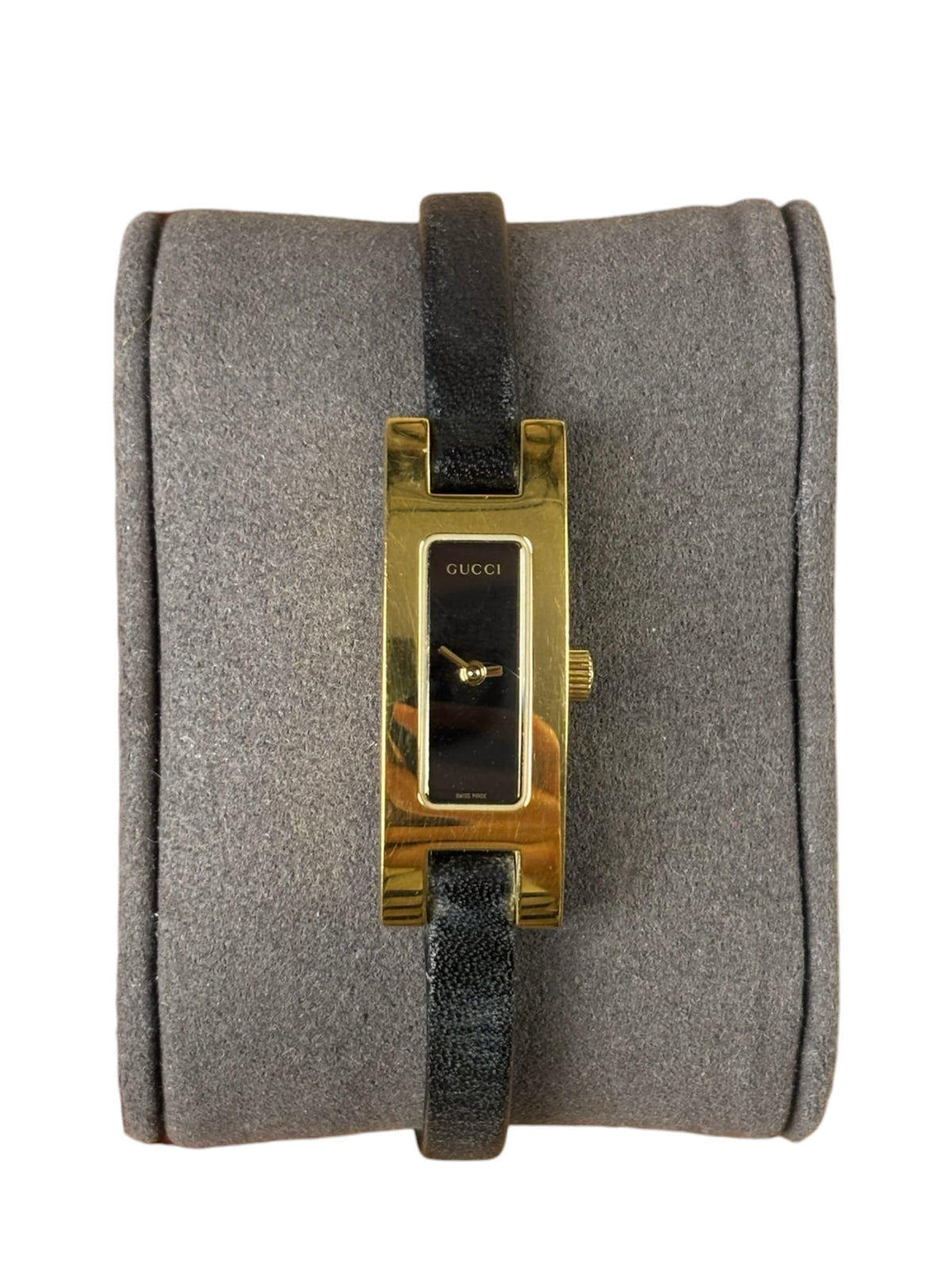 Gucci 3900L Black Dial Black Strap