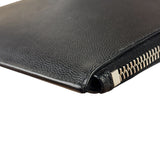 Yves Saint Laurent Black Pebbled Leather Pouch