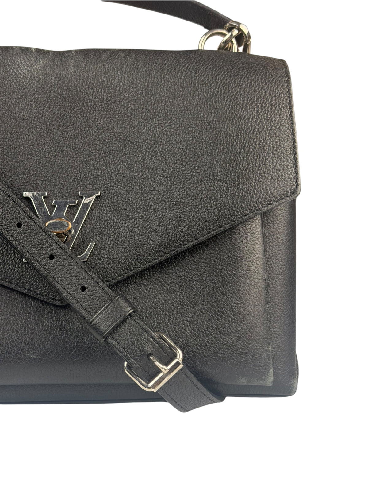 Louis Vuitton Black Pebbled Leather Taurillon Lockme Two-Way Bag