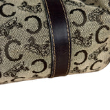 Celine Vintage Macadam Canvas Barrel Bag