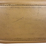 Chanel CC Vintage Beige Leather Caviar Wood Chain Hobo Bag