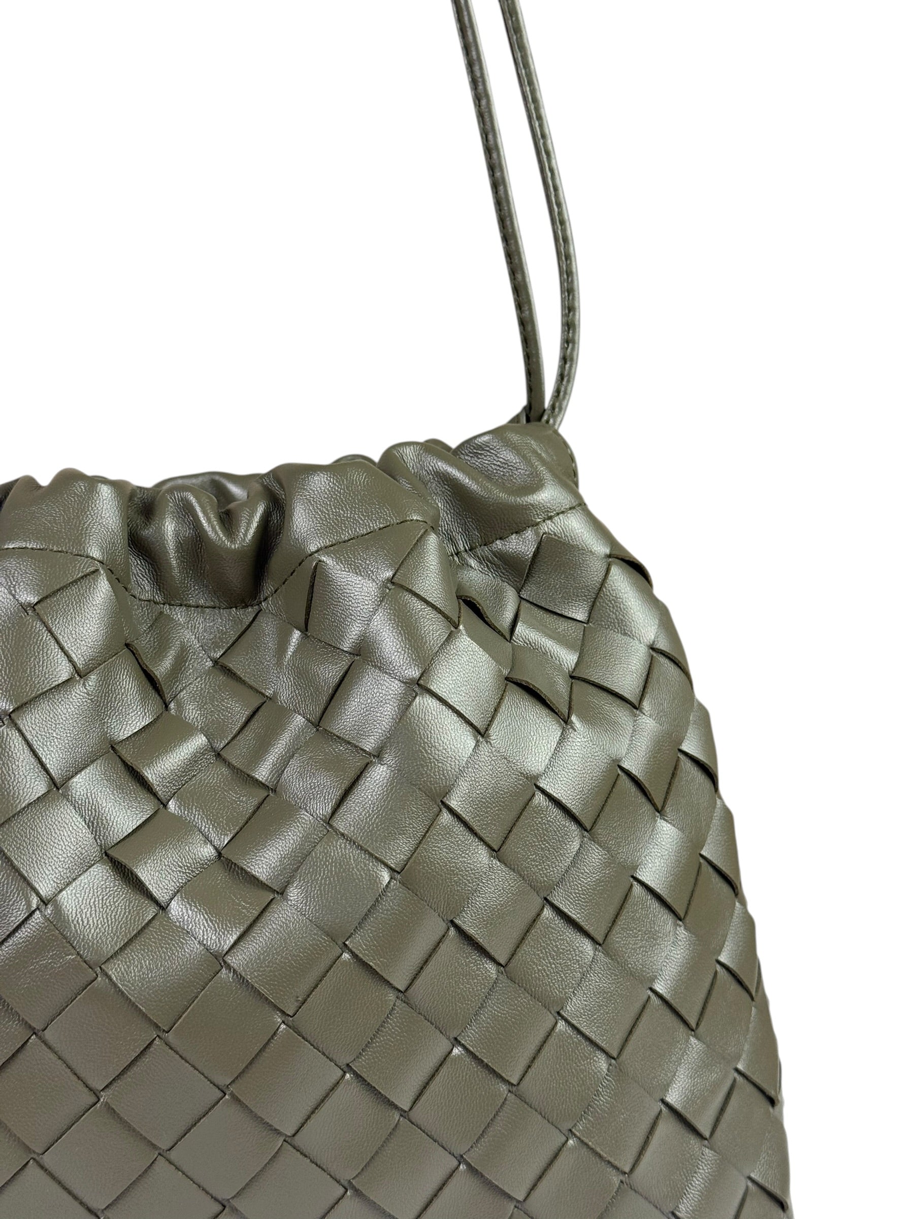 Bottega Veneta Olive Green Intrecciato Dustbag Pouch
