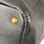 Prada Black Leather Vitello Daino 2Way Handbag
