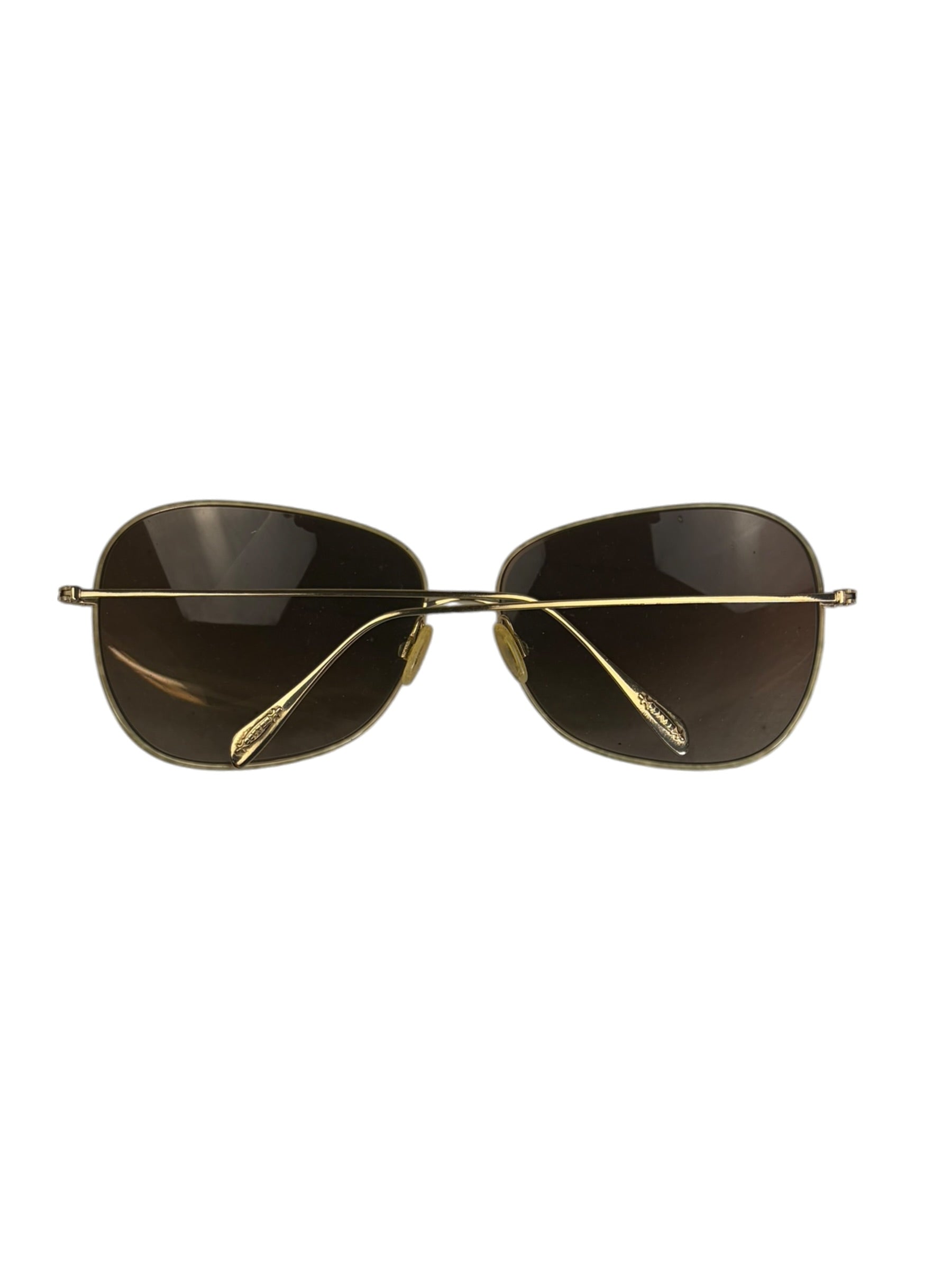 Oliver Peoples Gold-Tone Aviator Sunglasses