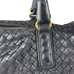 Bottega Veneta Black Intrecciato Large Handbag