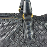 Bottega Veneta Black Intrecciato Large Handbag