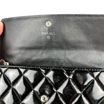 Chanel Black Patent Leather Wallet on Chain 2014