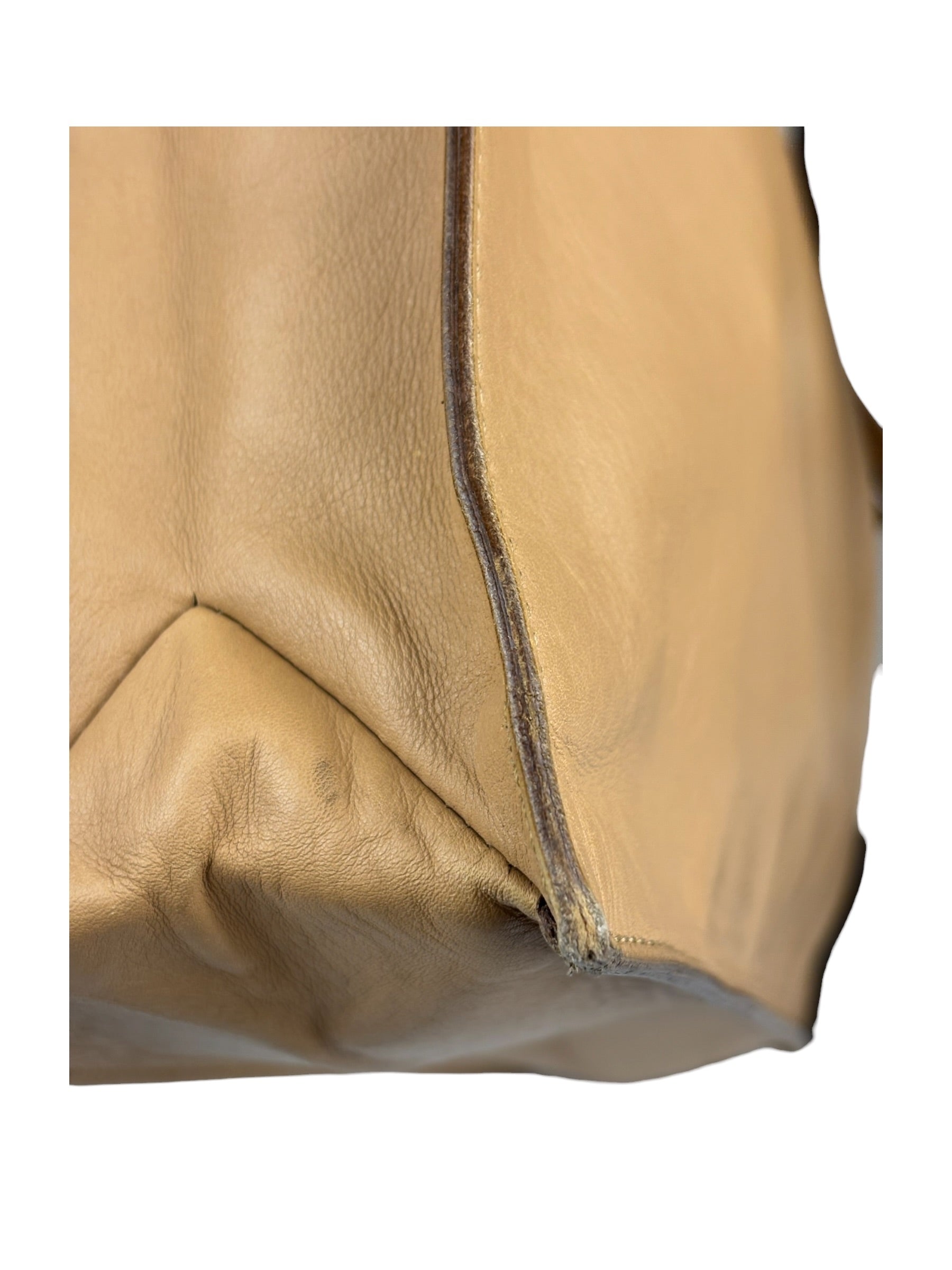 Gucci Beige Leather Balthus Drawstring Tote Bag