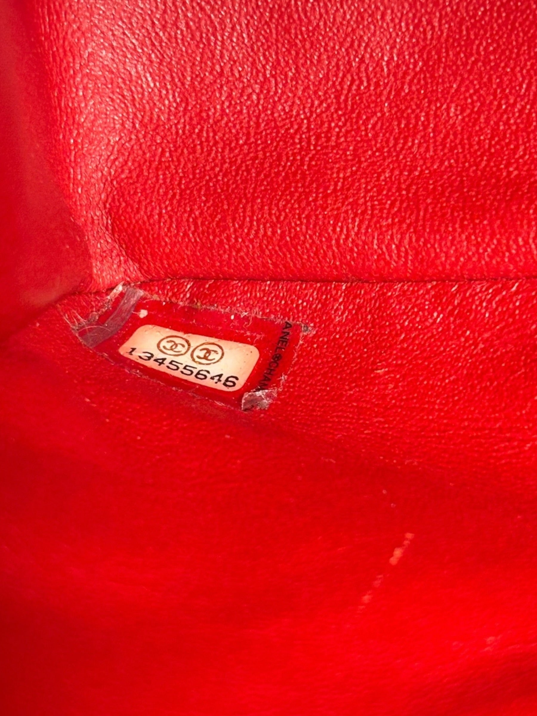 Chanel Red Patent Leather Chevron Jumbo Flap Bag 2009