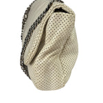 Chanel Ivory Perforated Drill Two-Tone Mademoiselle Flap Bag 2006