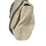 Chanel Ivory Perforated Drill Two-Tone Mademoiselle Flap Bag 2006