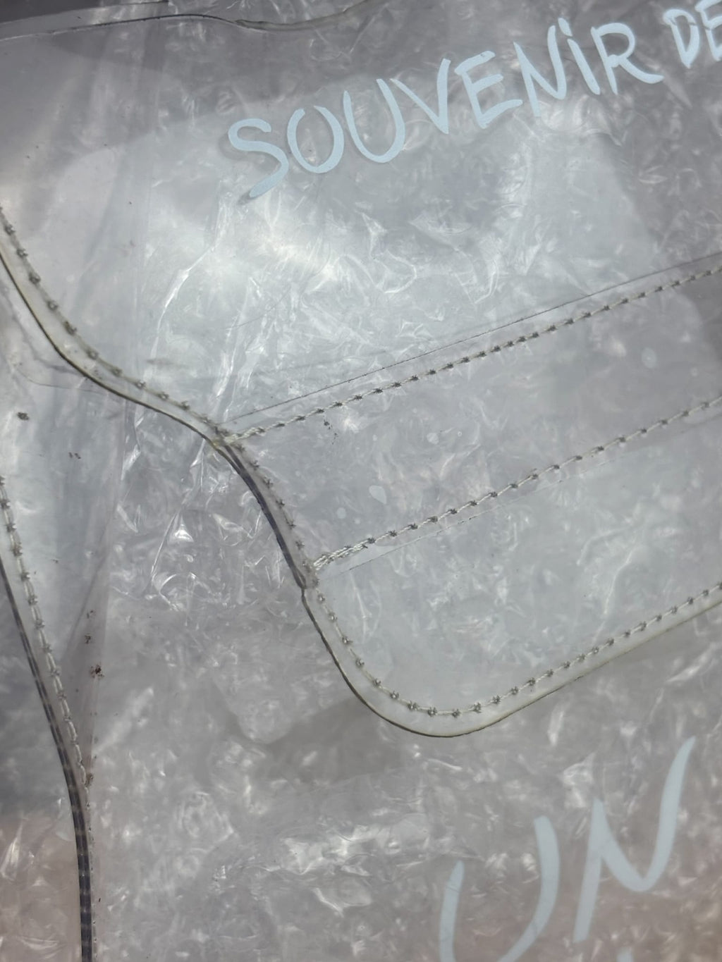 Hermes Transparent Vinyl Souvenir De L'Exposition 1997 Kelly Handbag