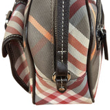 Burberry Nylon Leather Trim Nova Check Crossbody Bag