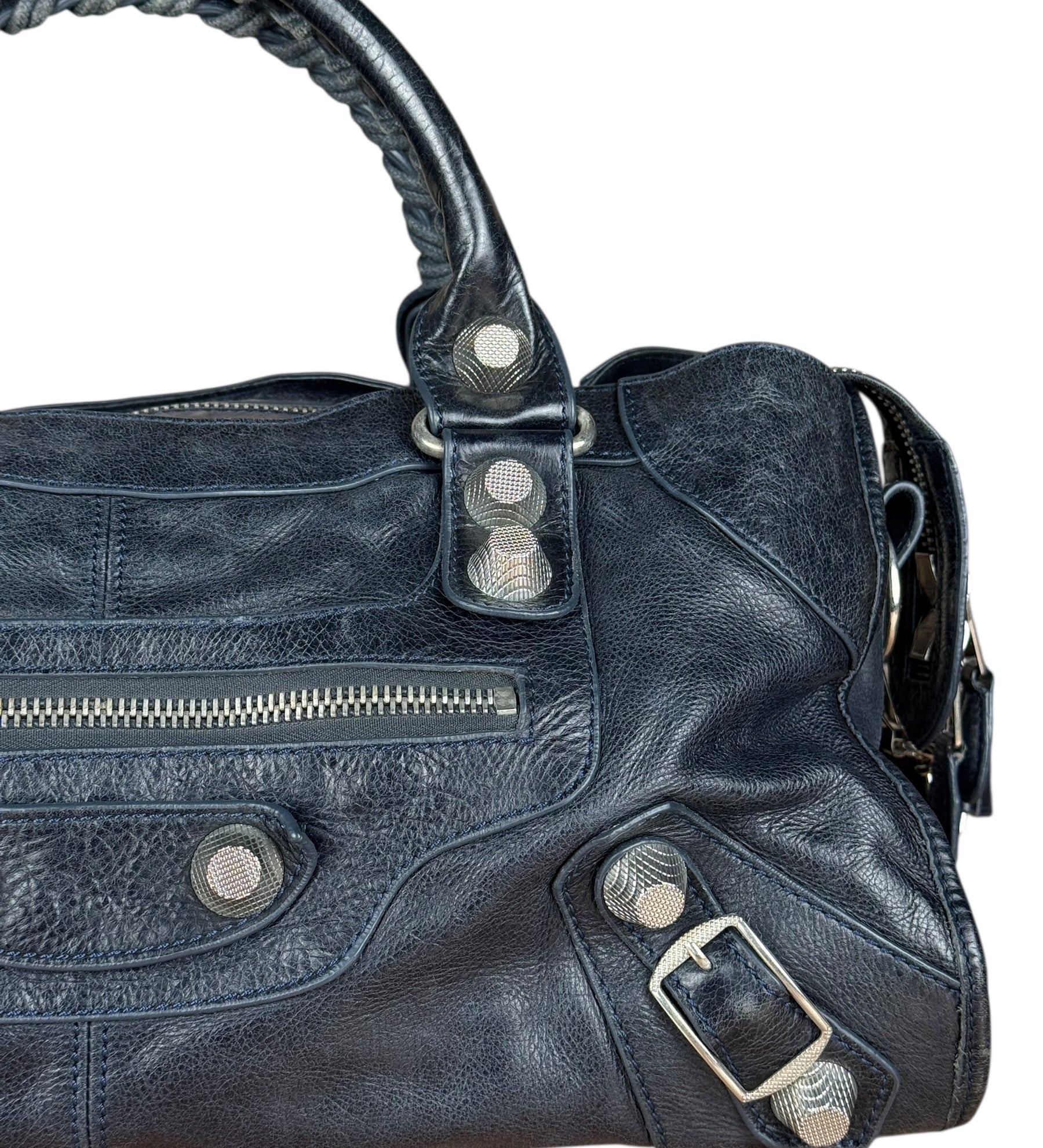Balenciaga Navy M Le City Bag