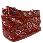 Chanel Patent Red Quilted S Shopper Tote 2013