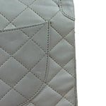 Chanel CC White Quilted Double Flap Bag 1988
