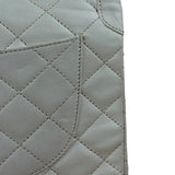 Chanel CC White Quilted Double Flap Bag 1988