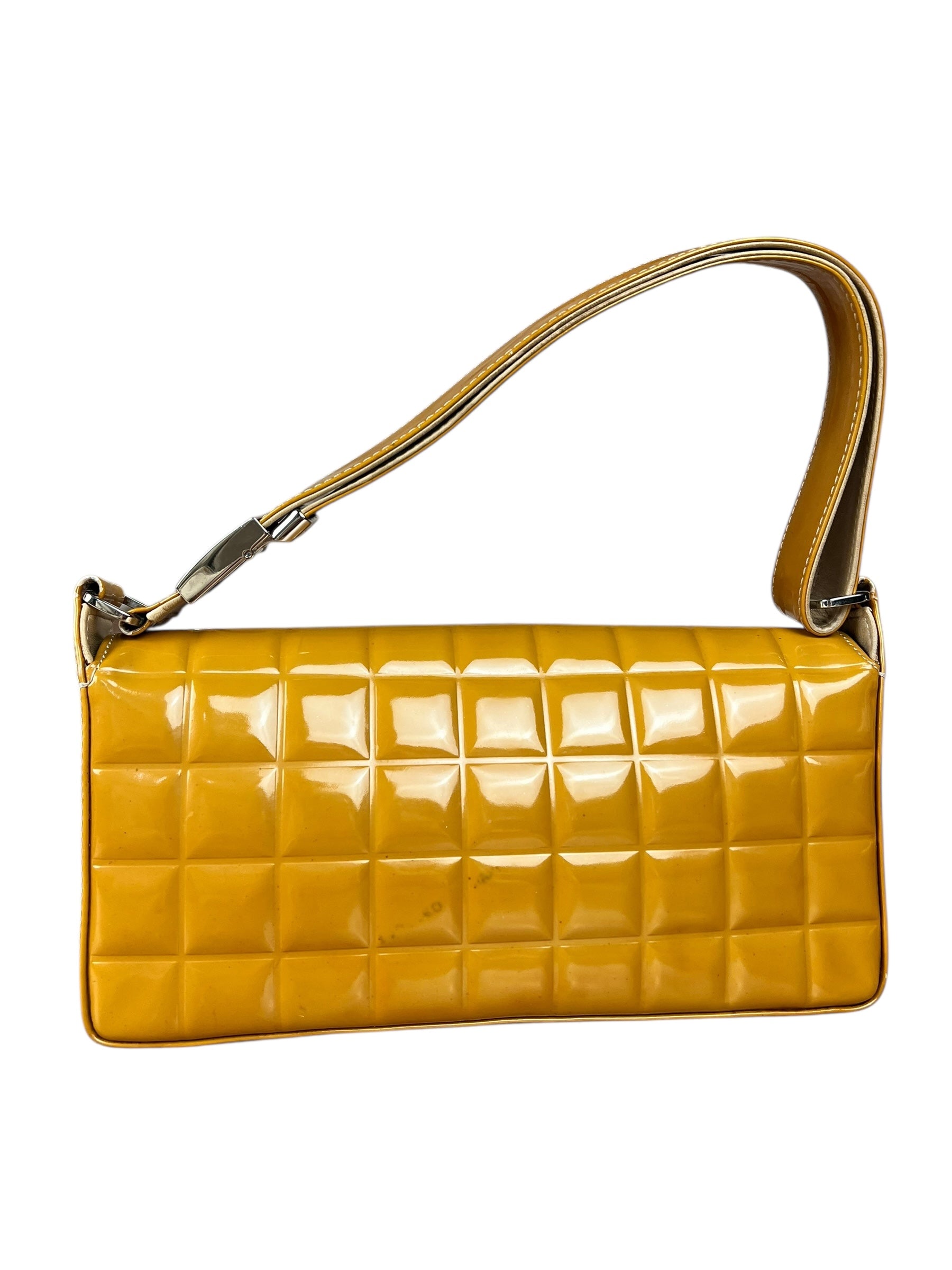 Chanel Vintage East West Patent Flap Bag