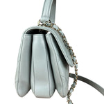 Chanel CC Trendy Blue Leather Flap Top Handle Bag