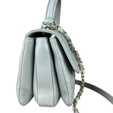Chanel CC Trendy Blue Leather Flap Top Handle Bag