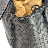 Bottega Veneta Black Intrecciato Fringe Shoulder Bag