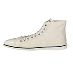 Prada Canvas Olka Dot High Top Point Sneakers