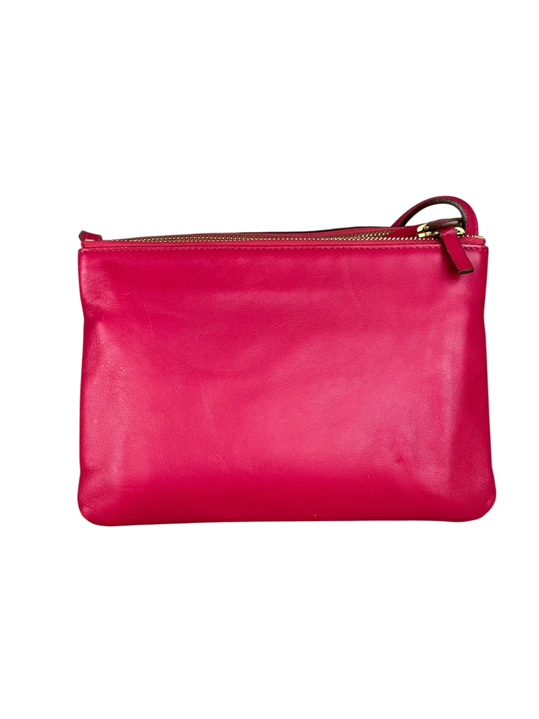 Celine Pink Leather Trio Crossbody Bag