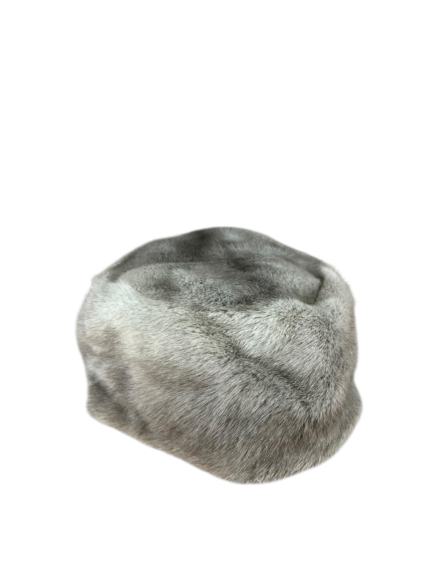 Vintage Clip-in Grey Fur Hat