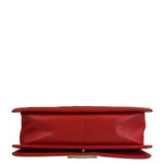 Chanel Red Quilted Caviar Boy Flap Bag 2019
